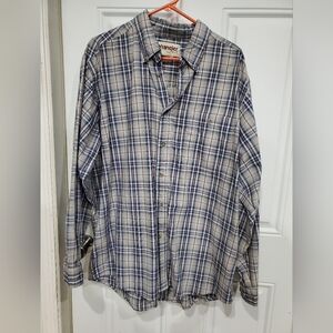 Button down plaid shirt - wrangler